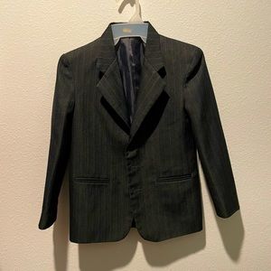 Pinstripe Black Boys Van Huesen Suit